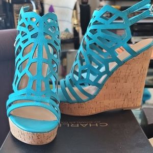 Charles David Worn Once Excellent Like New Cut Out Platform Sandals